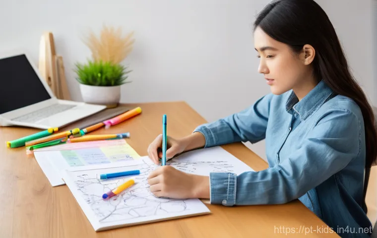 유아교육지도사 실기시험 대비 시간 관리법 - **Prompt for Active Study Session:**
"A bright and energetic young woman, approximately 25 years...