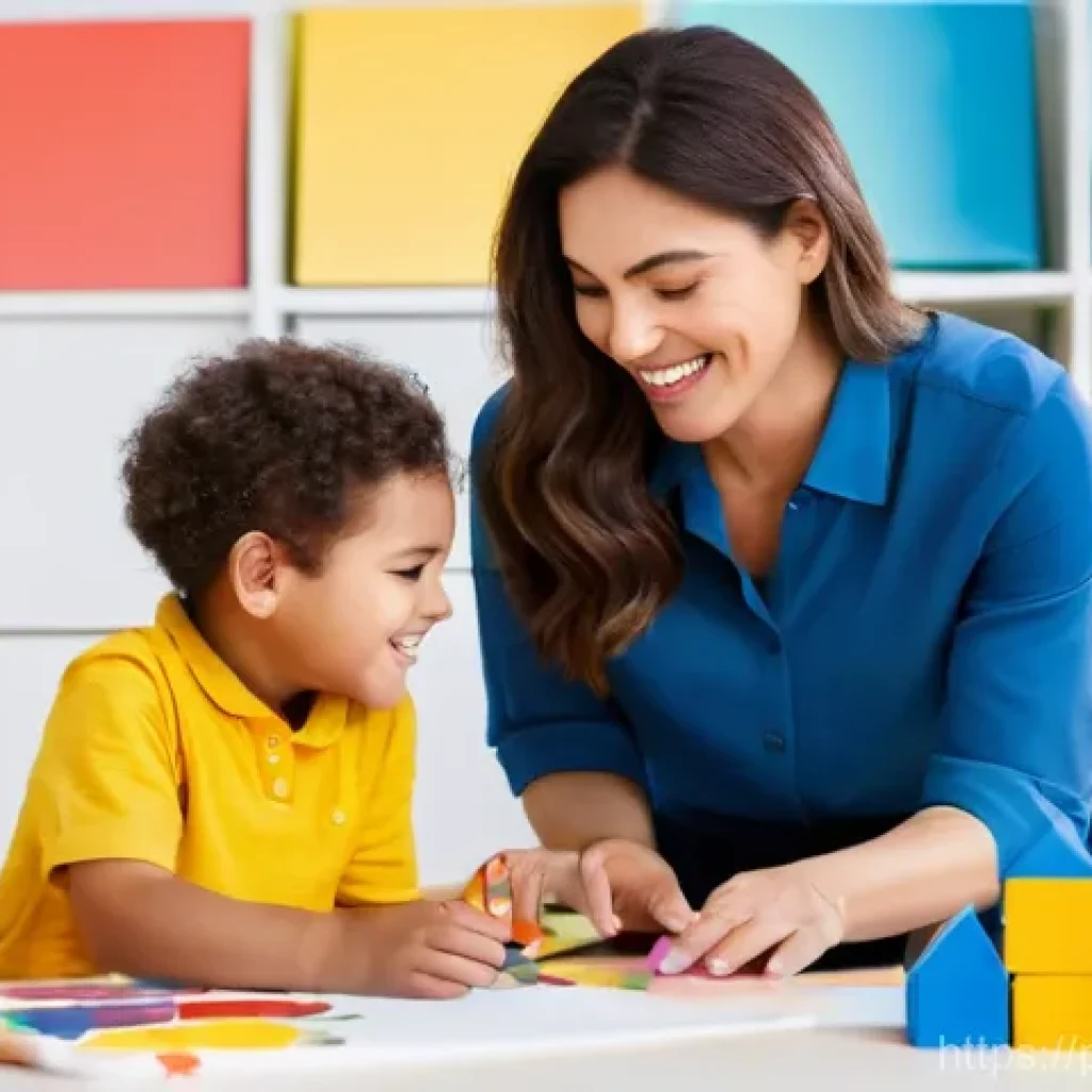 유아교육지도사로서의 직업 정체성 확립 방법 - **Prompt:** A warm and inviting image of a diverse early childhood educator, a woman in her late 20s...