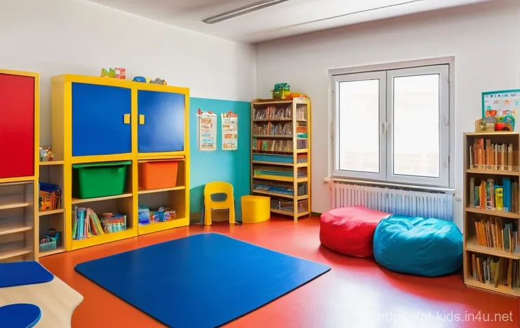 유아교육지도사 실기시험 시 주요 채점 기준 - A warm and inviting scene inside a Portuguese early childhood classroom. A female educator with a ki...