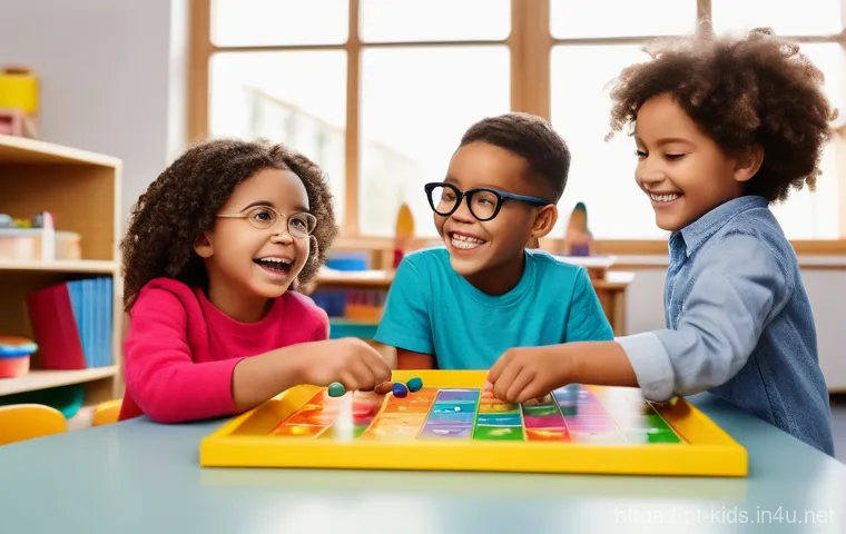 유아교육지도사 강의 중 활용할 수 있는 다양한 교육 자료 - **Prompt: Joyful Cooperative Play in an Inclusive Classroom**
    A group of diverse children, aged ...