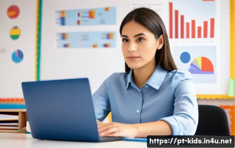 유아교육지도사 연봉 협상 성공 비법 - A professional and confident young adult female early childhood educator, dressed in smart casual at...