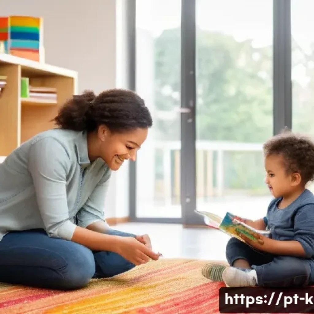 유아교육지도사 실무에서의 문제 해결 사례 - A warm and inviting early childhood classroom scene with diverse young children engaged in various a...