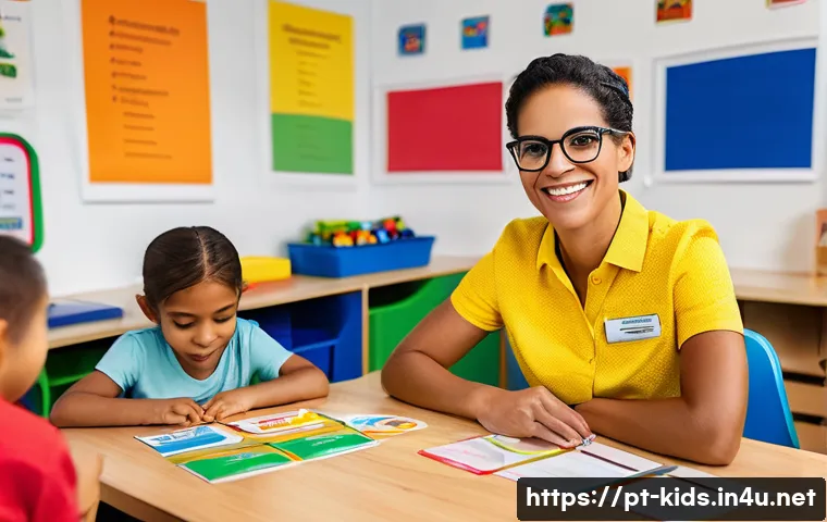 유아교육지도사 연봉협상 시 고려사항 - A professional female early childhood educator in a modern Brazilian classroom in the Southeast regi...