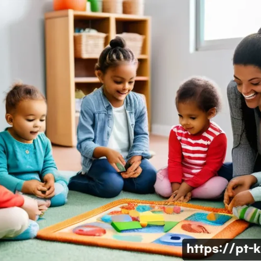 유아교육지도사 실기시험 준비 시 필수 항목 - A vibrant and cozy early childhood classroom scene in a Brazilian daycare center, showing a diverse ...
