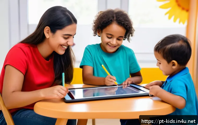 유아교육지도사 자격증 시험의 최신 동향 분석 - A warm and inclusive preschool classroom scene in Brazil, featuring a diverse group of children enga...