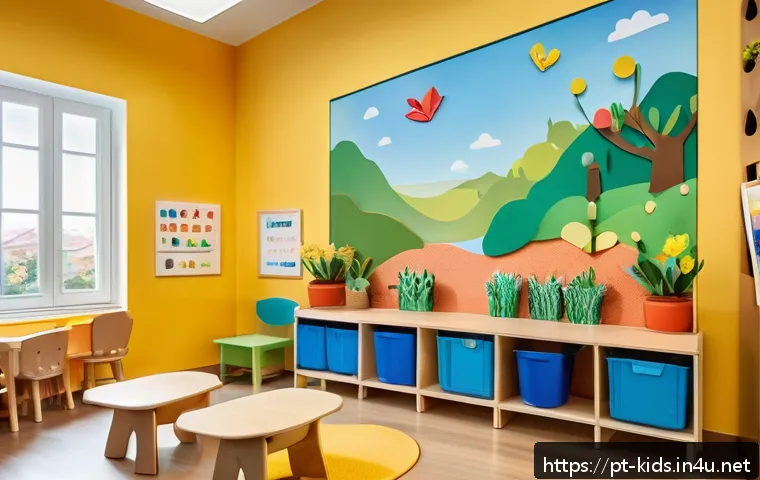 유아교육지도사로서의 강의 기술 심화 학습법 - A vibrant sensory learning environment for preschool children in a Brazilian classroom, featuring lo...